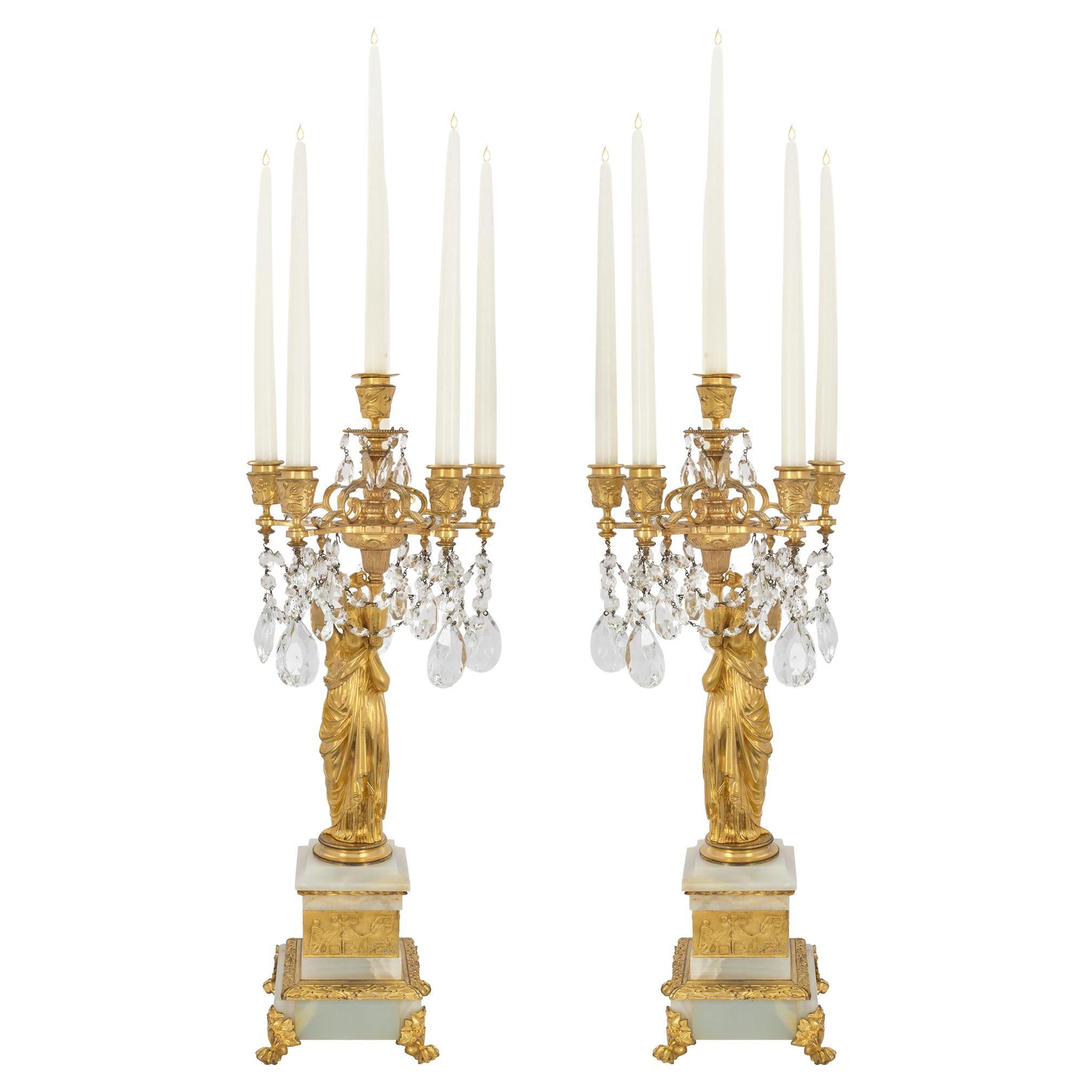 Pair of French, 19th Century Renaissance Style Signed Candelabras at
