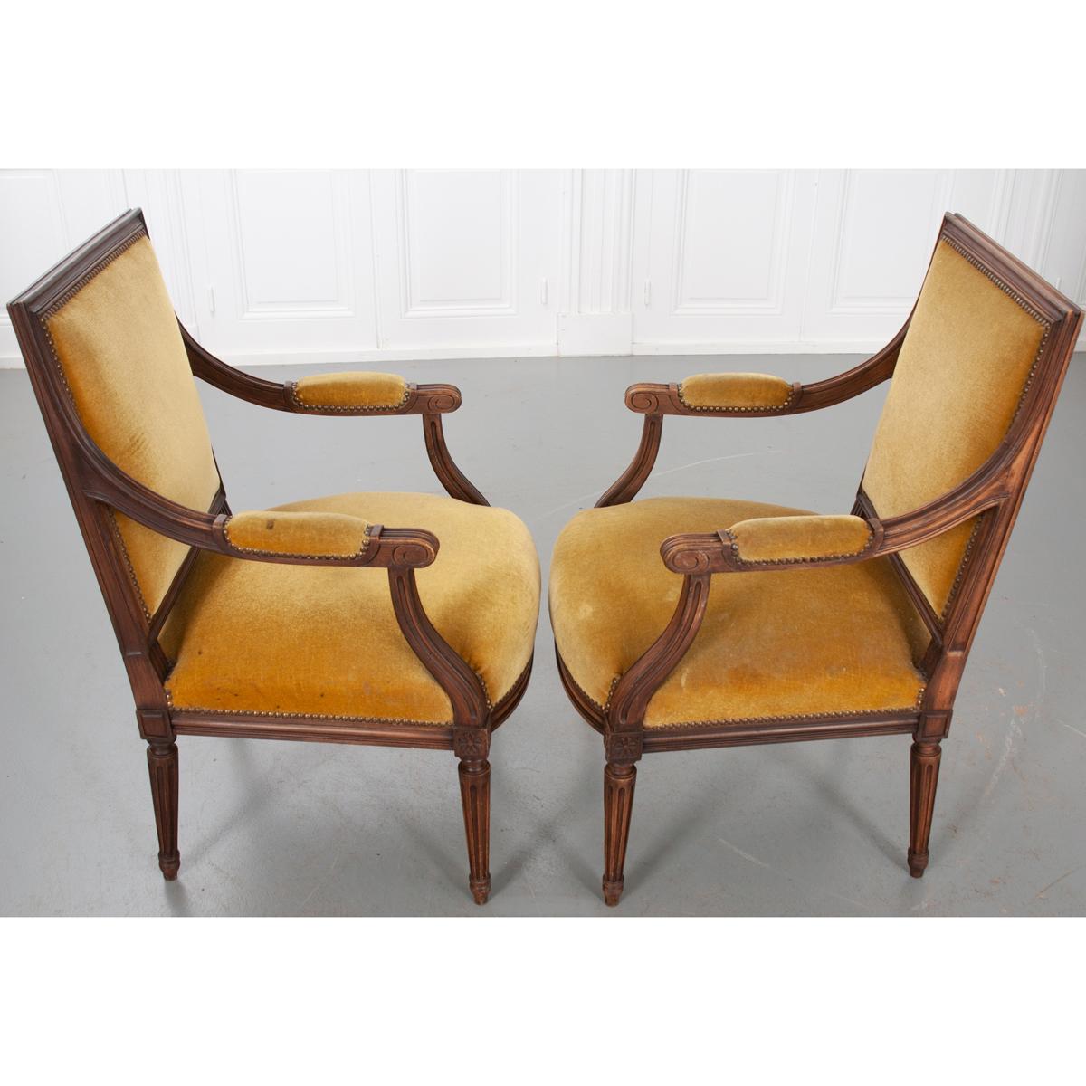 Pair of French 19th Century Louis XVI-Style Fauteuils 2