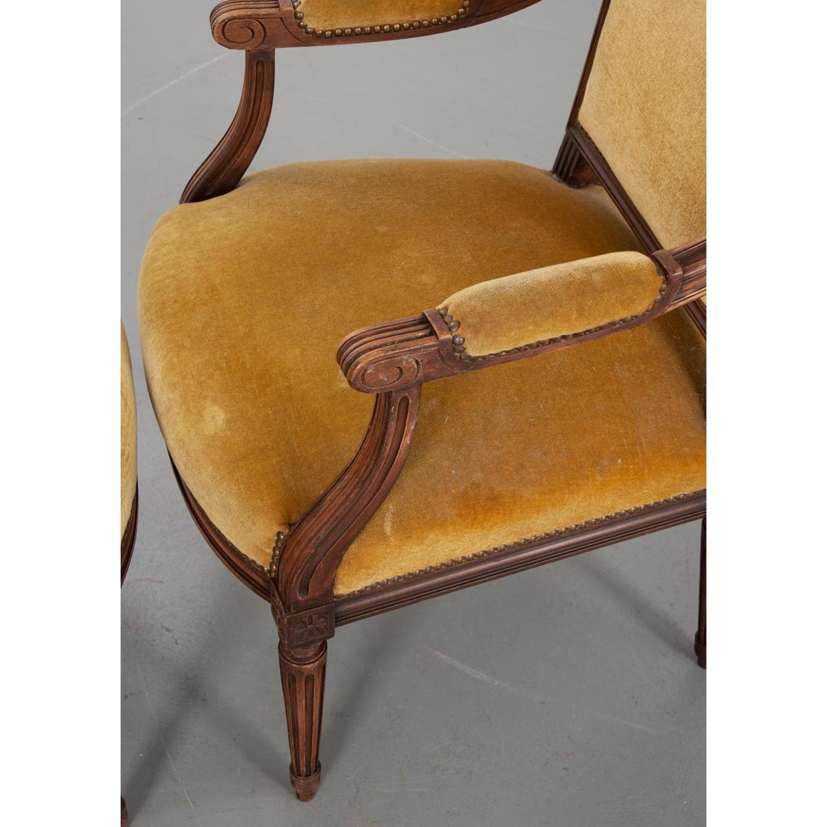 Pair of French 19th Century Louis XVI-Style Fauteuils 4