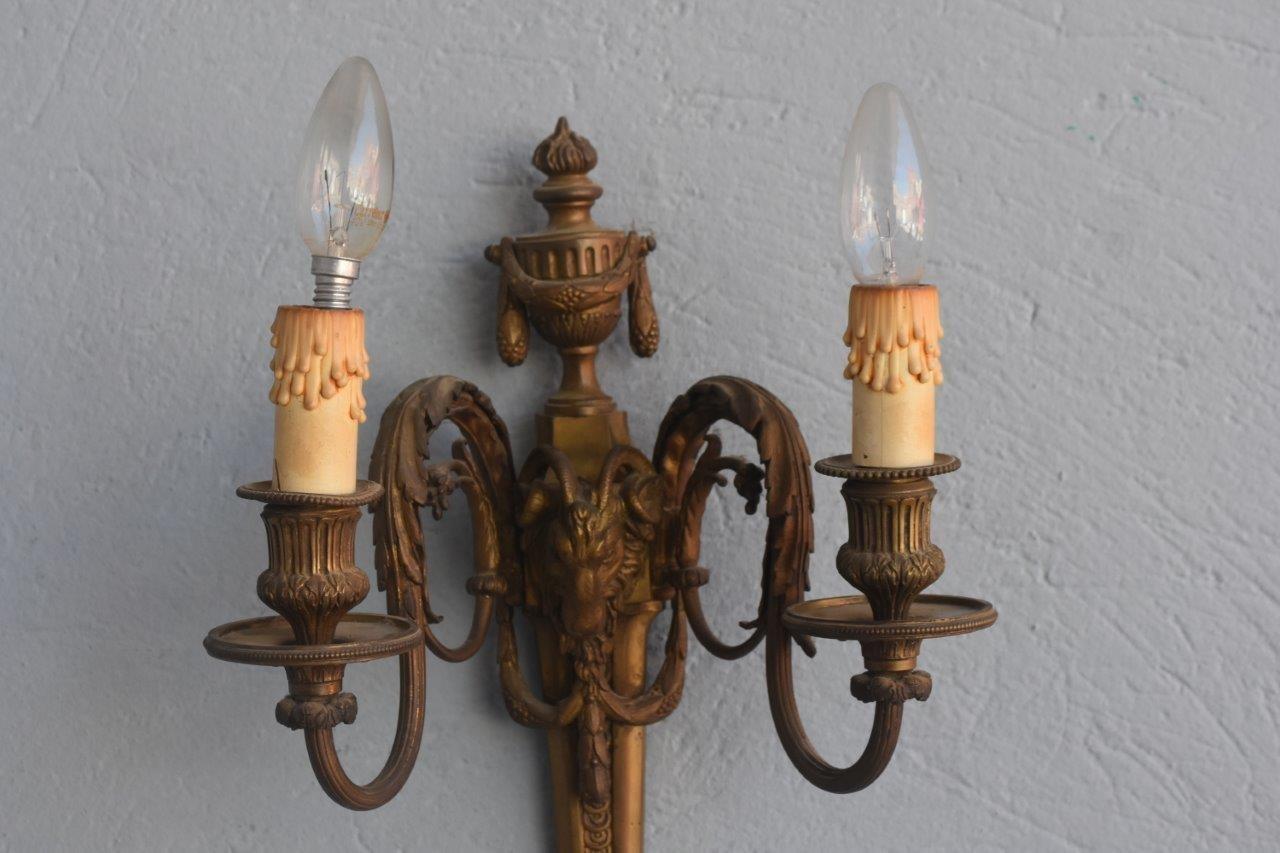 Pair of French 19th Century Louis XVI Style Figural Wall Lights For Sale 7