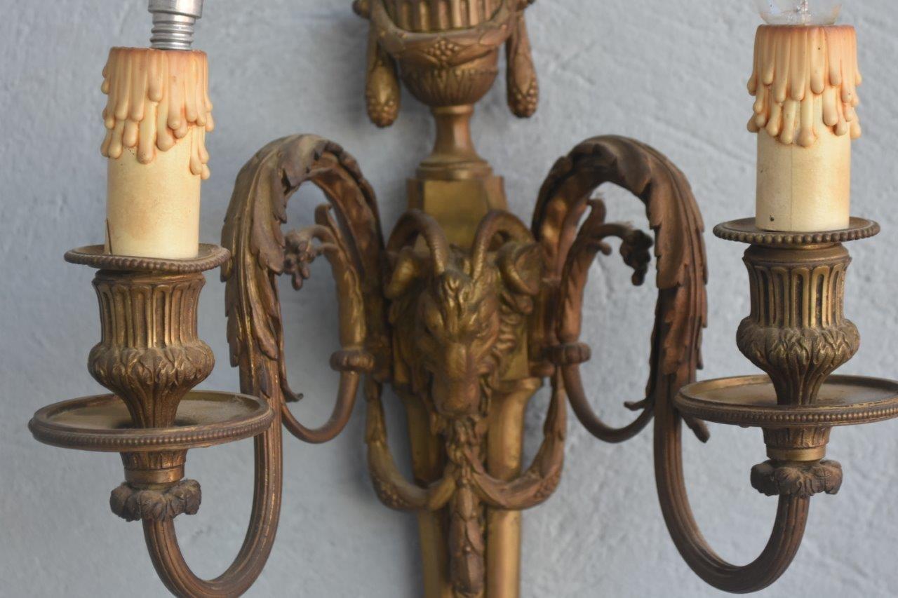 Pair of French 19th Century Louis XVI Style Figural Wall Lights For Sale 8
