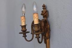 Pair of French 19th Century Louis XVI Style Figural Wall Lights