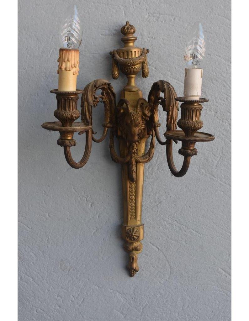 Pair of French 19th Century Louis XVI Style Figural Wall Lights For Sale 1