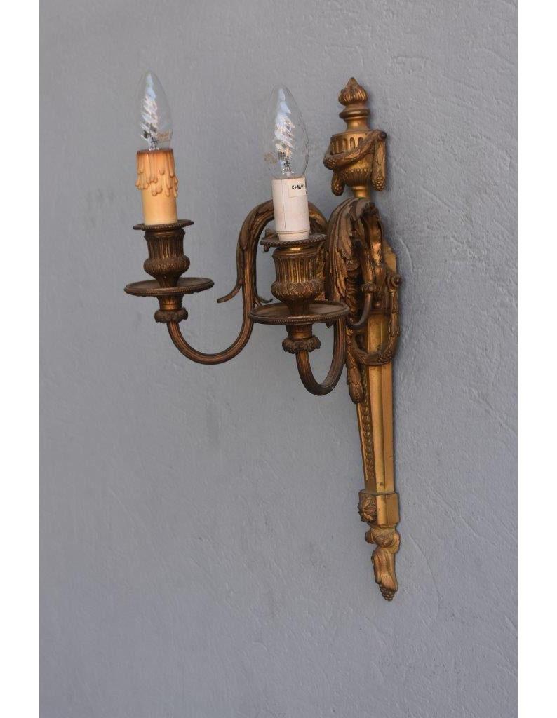 Pair of French 19th Century Louis XVI Style Figural Wall Lights For Sale 3