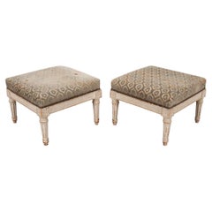 Pair of French 19th Century Louis XVI-Style Foot Stools