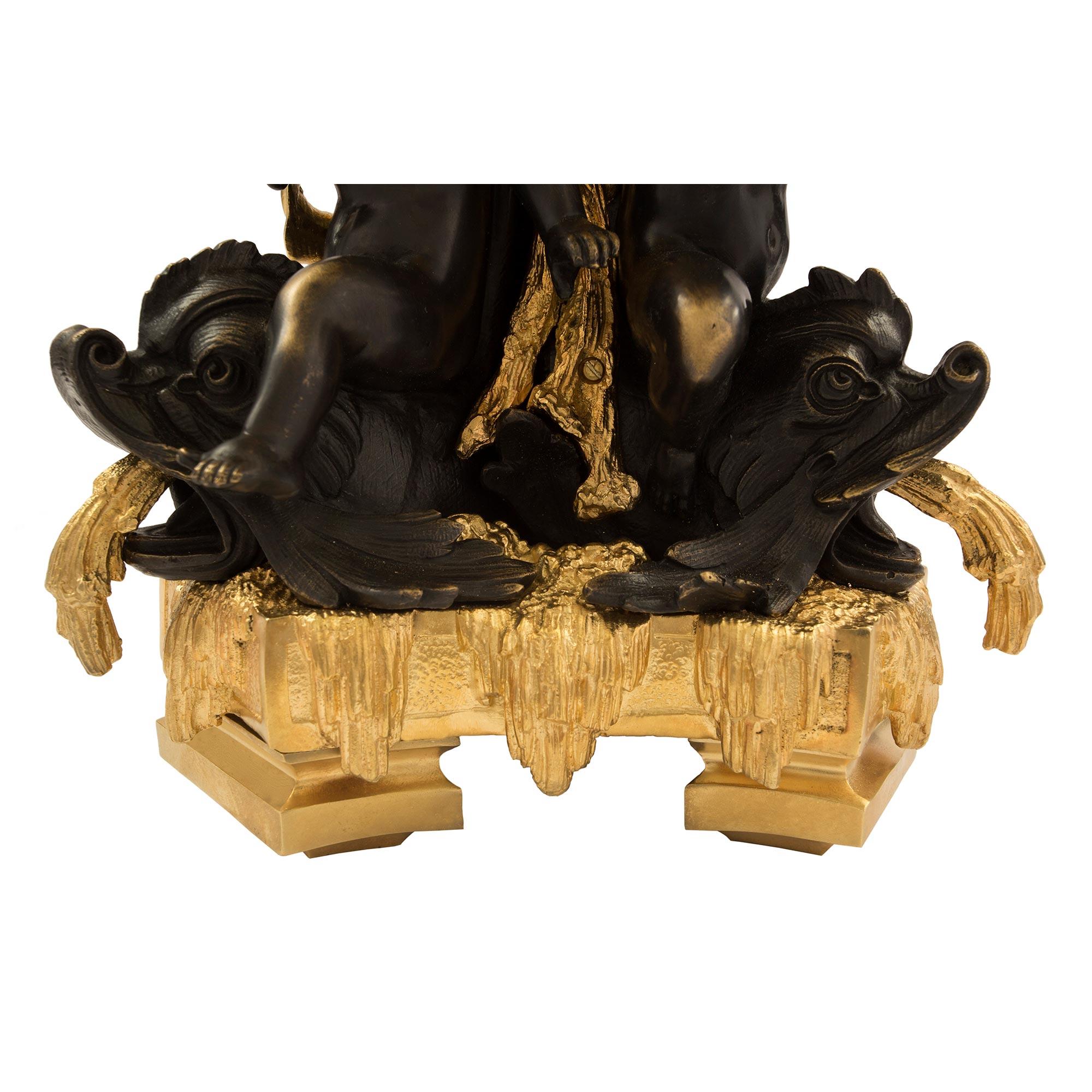 Pair of French 19th Century Louis XVI Style Ormolu and Bronze Centerpieces For Sale 3
