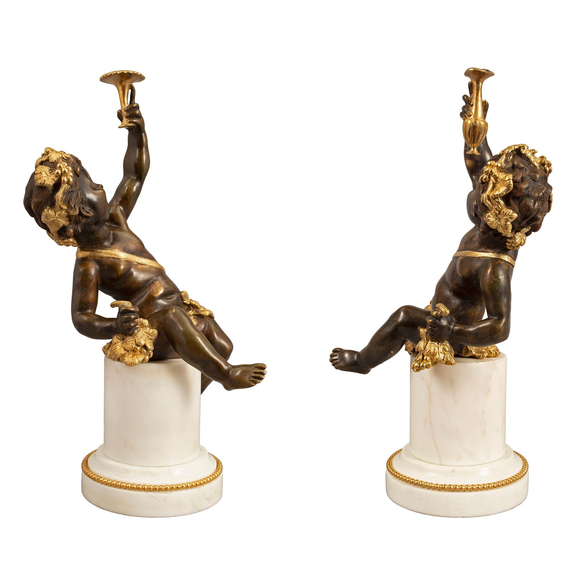 Pair of French 19th Century Louis XVI Style Statues of Joyful Cherubs In Good Condition In West Palm Beach, FL