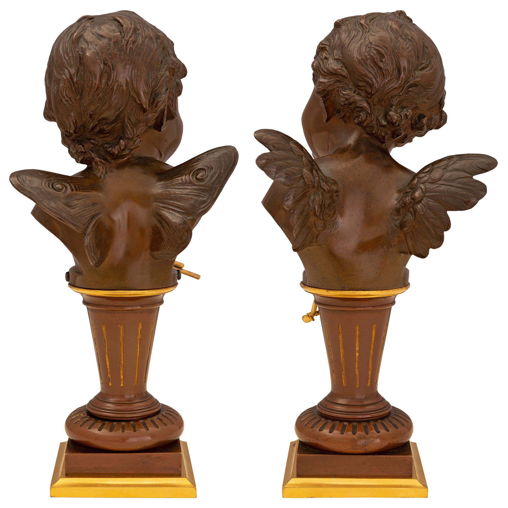 Pair of French 19th Century Louis XVI Style Statues, Signed Carl Kauba For Sale 5