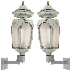 Antique Pair of French 19th Century Louis XVI-Style Wall Lanterns
