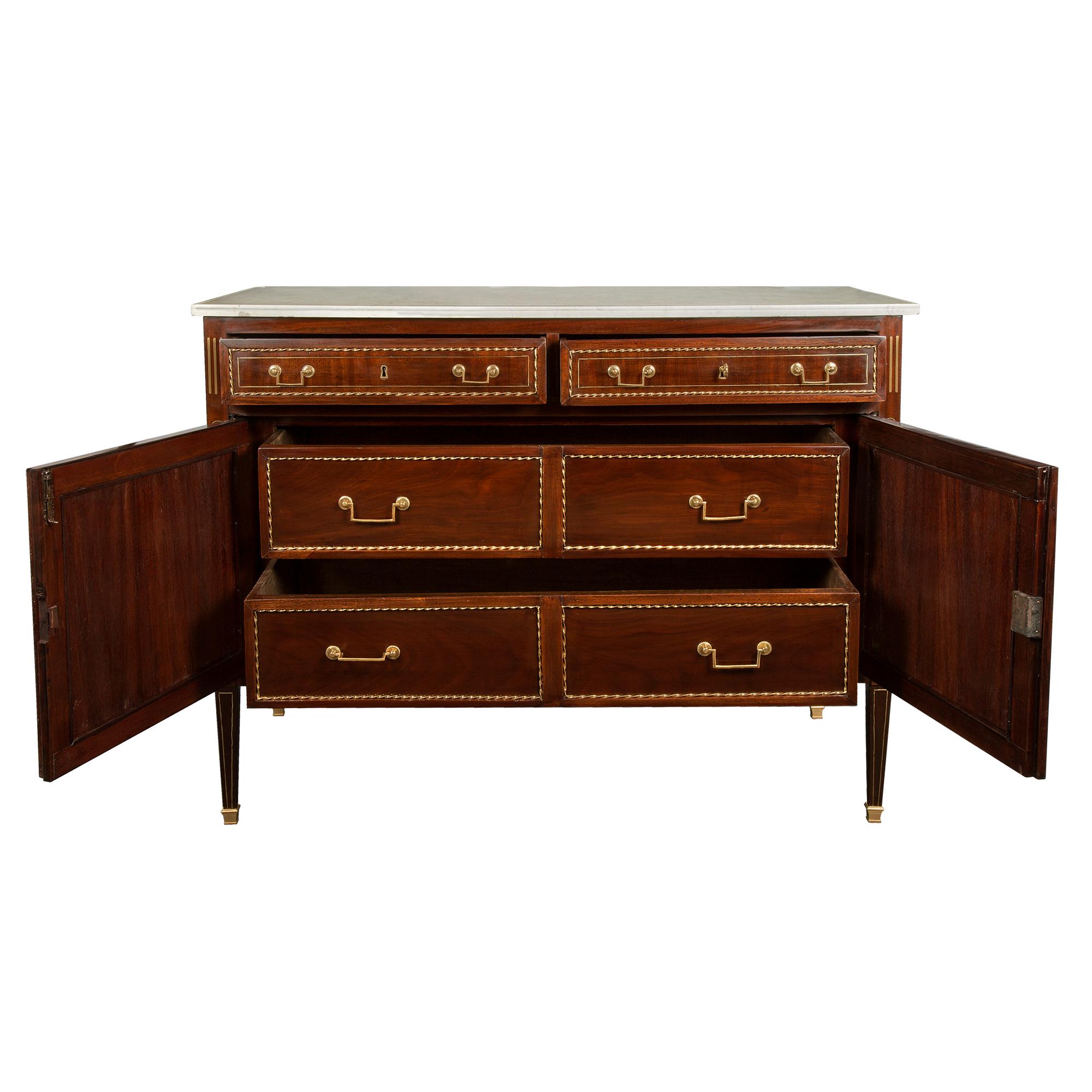 Pair of French 19th Century Mahogany and Ormolu Buffets In Good Condition For Sale In West Palm Beach, FL