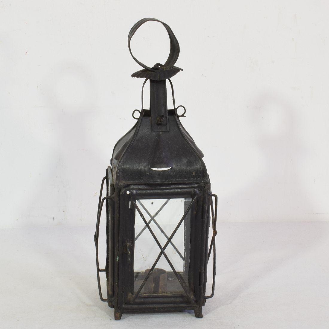 Paire de lanternes françaises en métal du 19ème siècle en vente 4