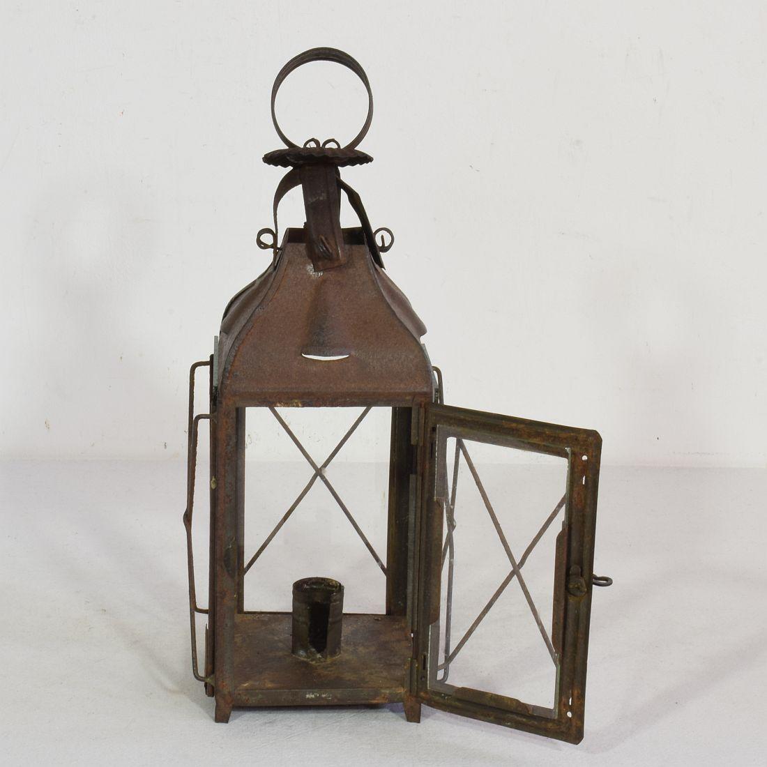 Paire de lanternes françaises en métal du 19ème siècle en vente 5