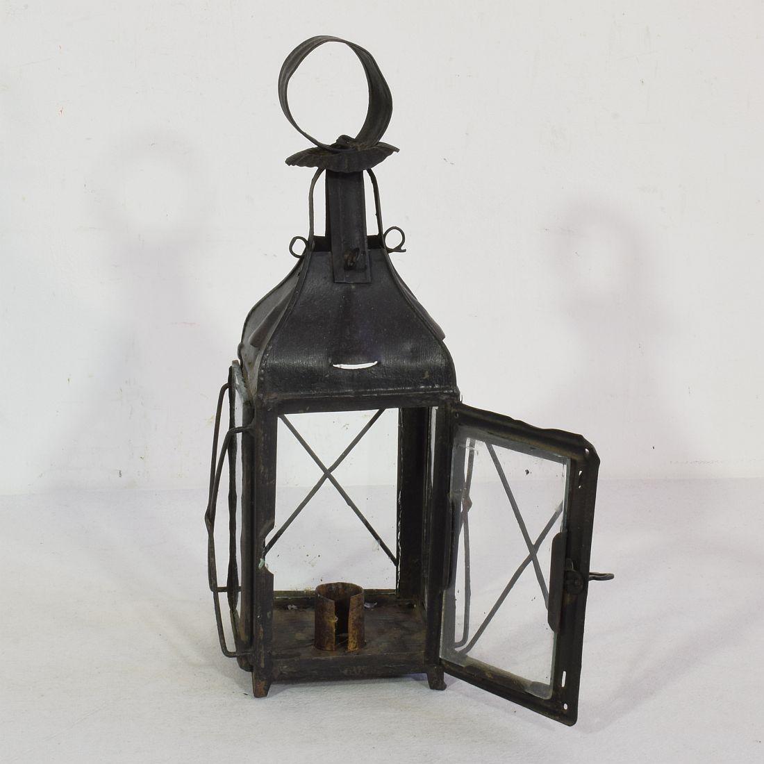 Paire de lanternes françaises en métal du 19ème siècle en vente 5