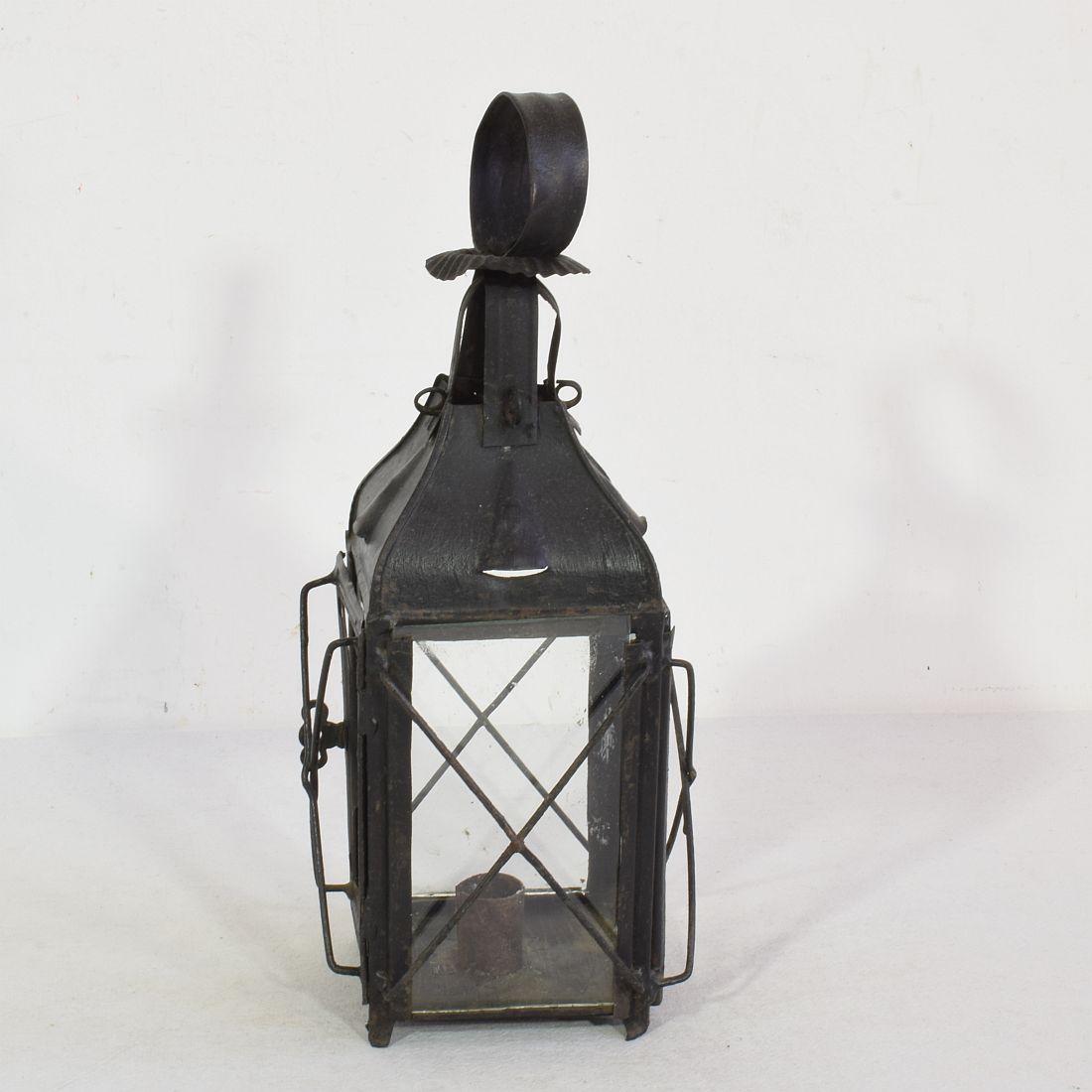 Paire de lanternes françaises en métal du 19ème siècle en vente 7