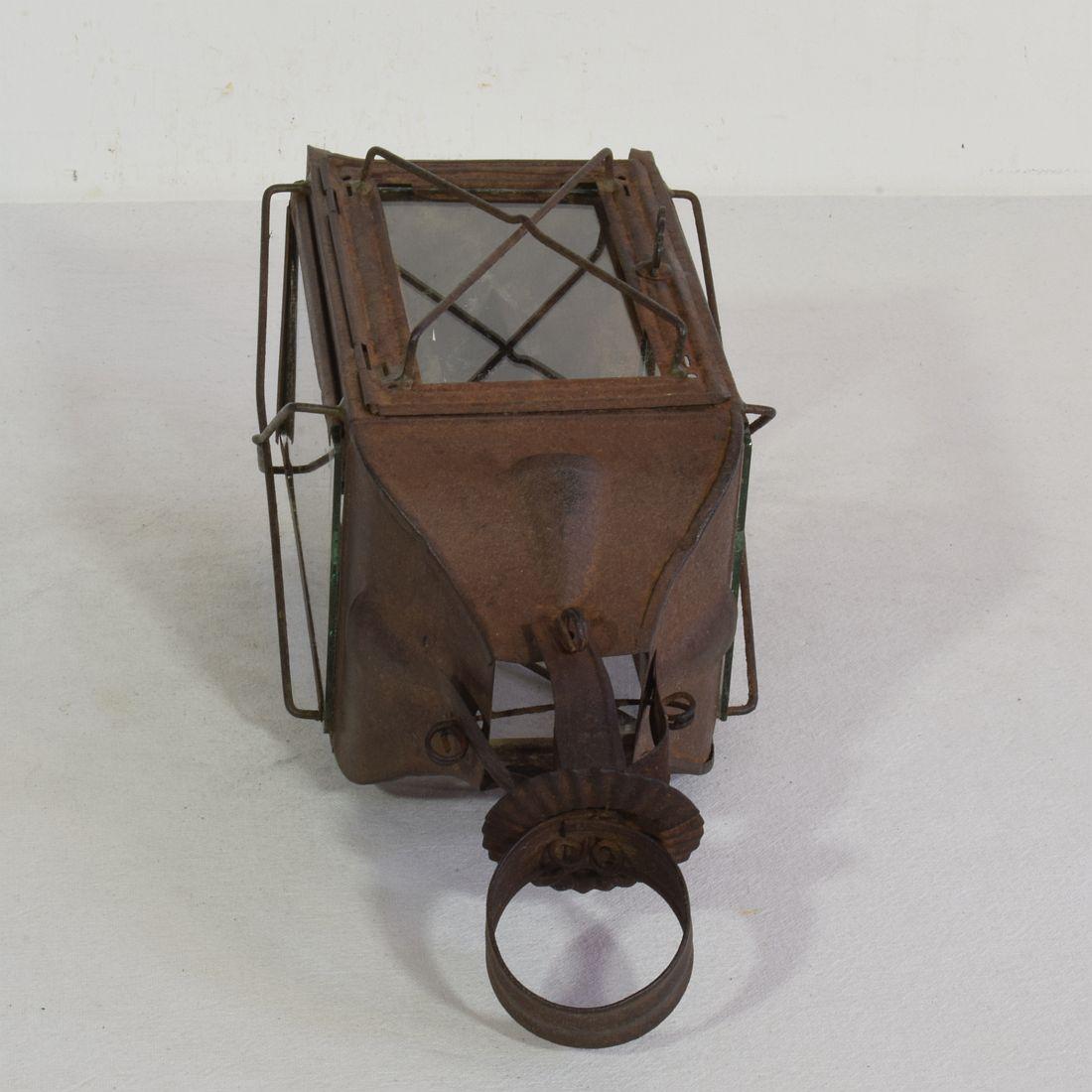 Pair of French, 19th Century Metal Lanterns For Sale 9