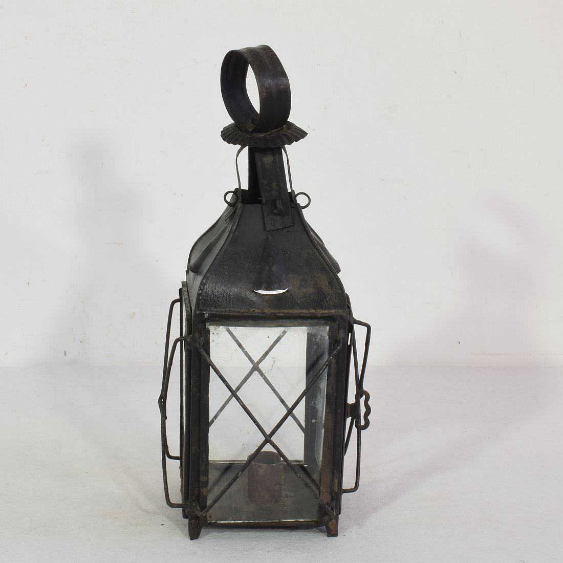 Pair of French, 19th Century Metal Lanterns For Sale 11
