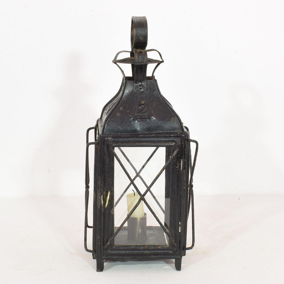 French Provincial Pair of French, 19th Century Metal Lanterns