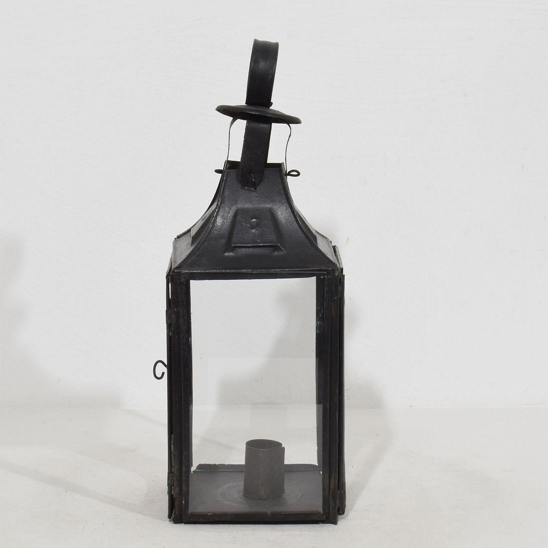 XIXe siècle Paire de lanternes françaises en métal du 19ème siècle en vente