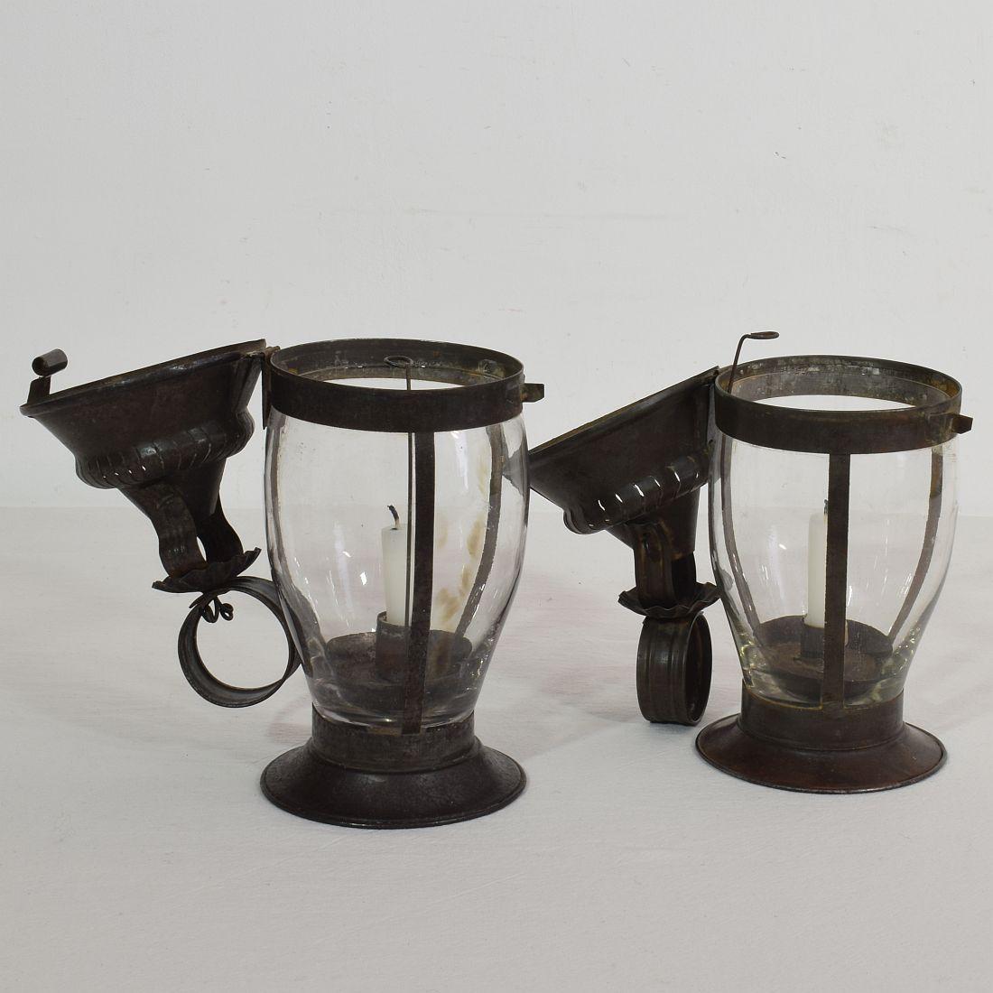 Pair of French, 19th Century Metal Lanterns 2