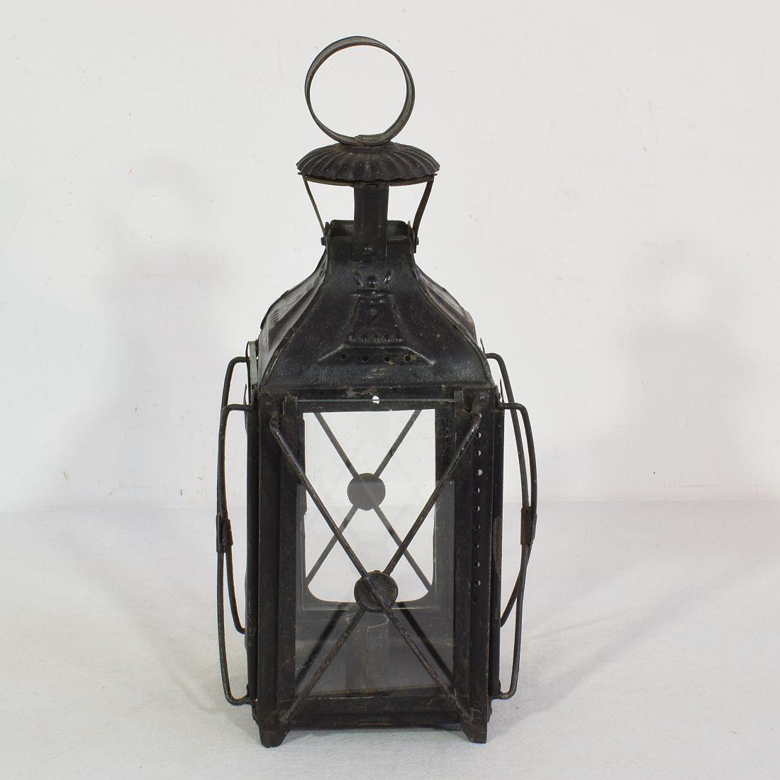 Pair of French, 19th Century Metal Lanterns For Sale 2