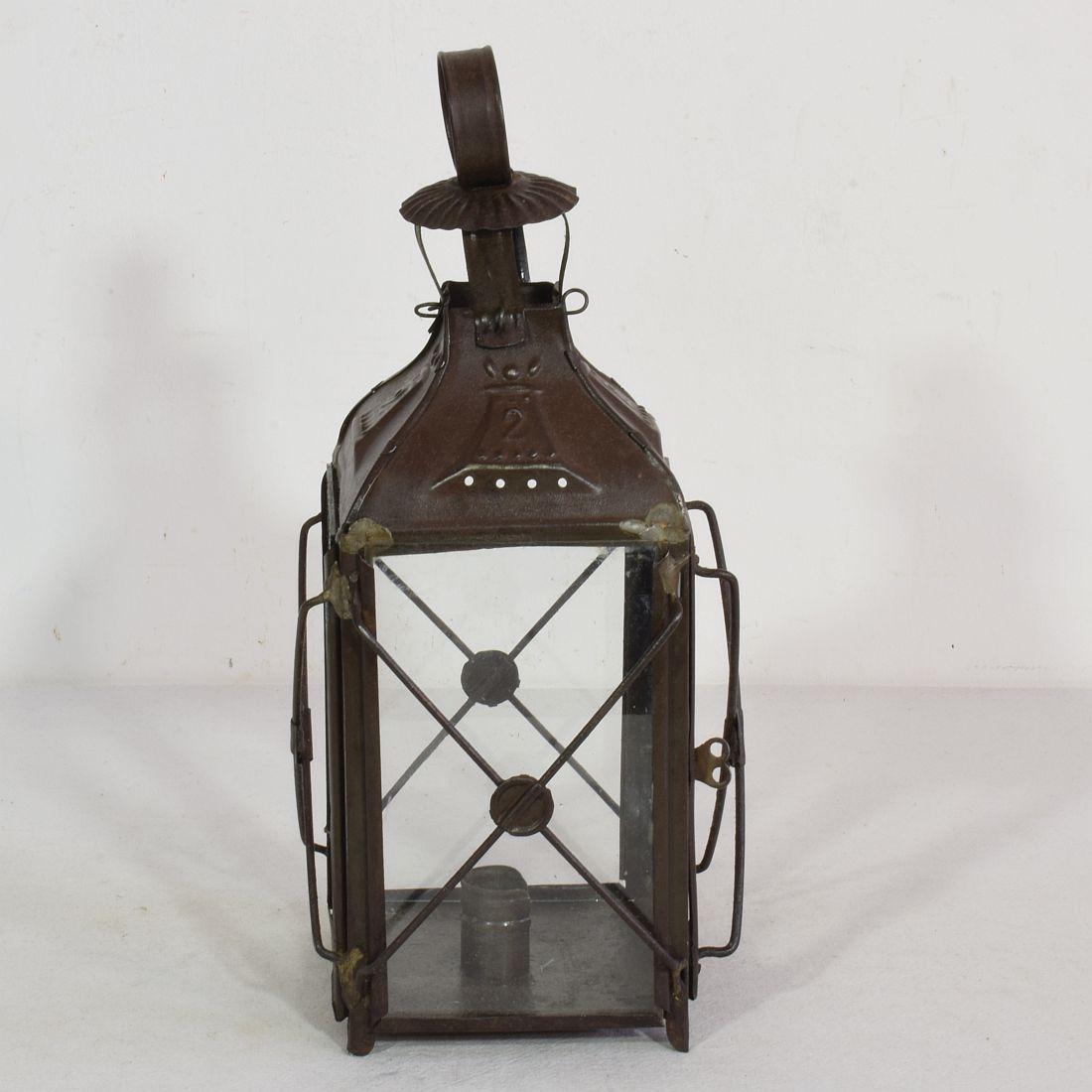 Pair of French, 19th Century Metal Lanterns For Sale 1