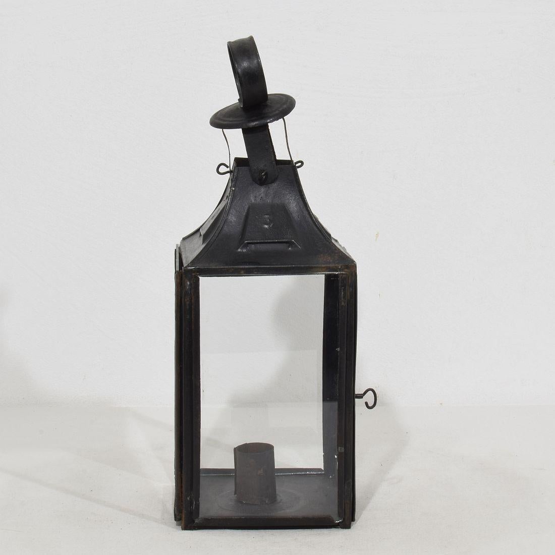 Paire de lanternes françaises en métal du 19ème siècle en vente 1