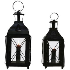 Pair of French, 19th Century Metal Lanterns