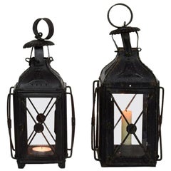 Pair of French, 19th Century Metal Lanterns