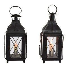 Pair of French, 19th Century Metal Lanterns