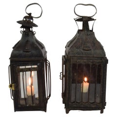 Pair of French, 19th Century Metal Lanterns