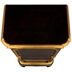 Pair of French 19th Century Napoleon III Boulle Pedestal Vitrines