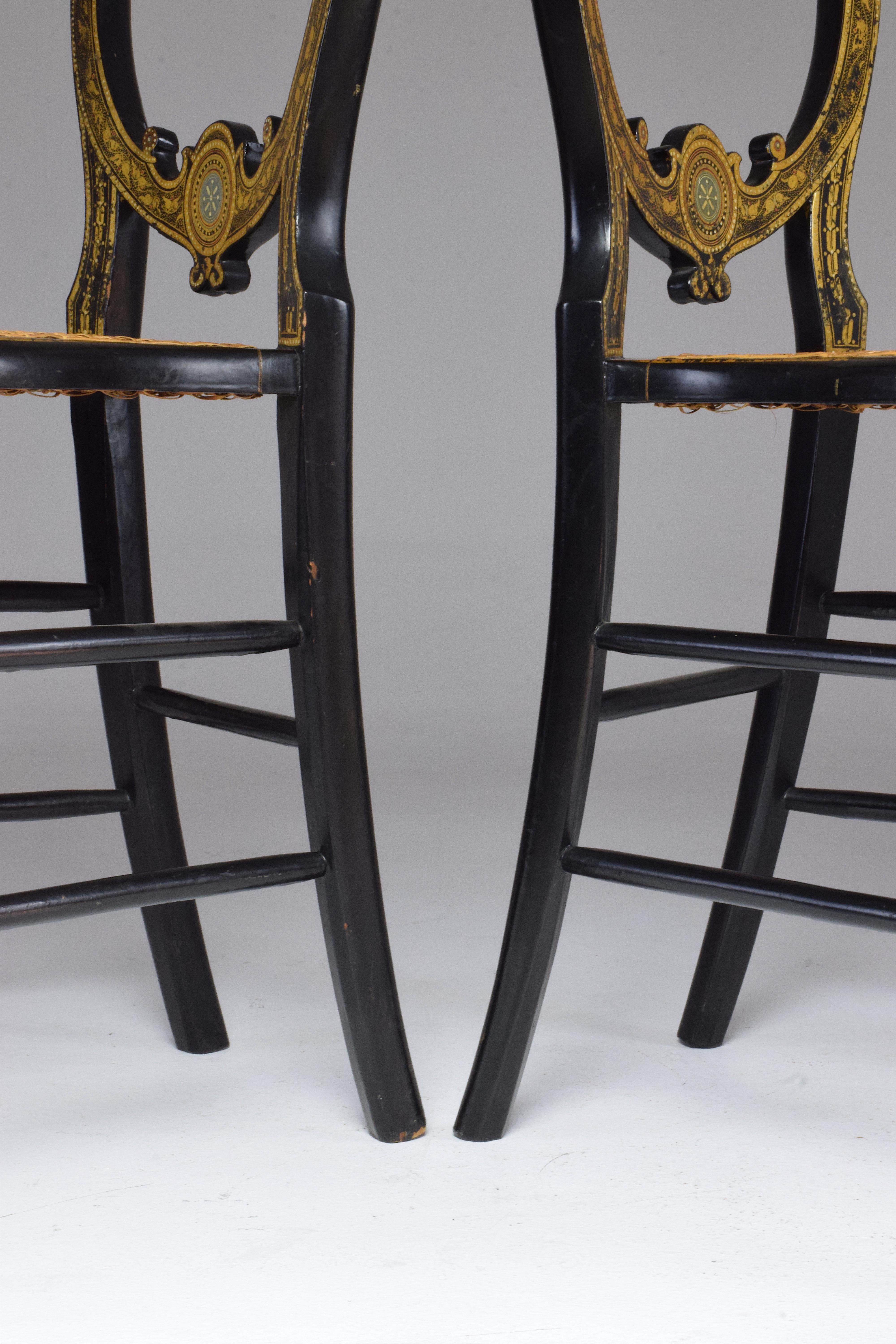 Pair of French 19th Century Napoleon III Chairs 11