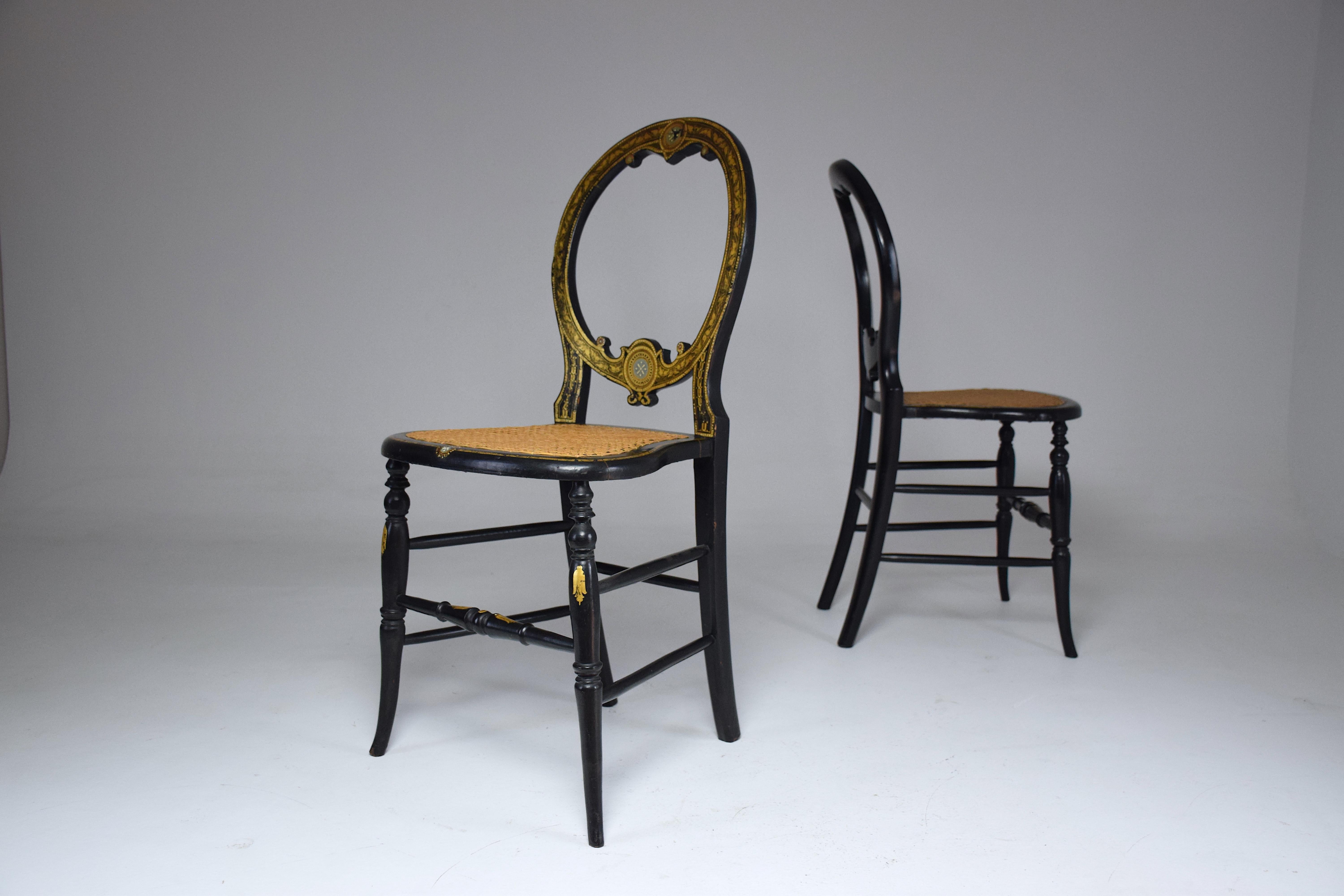 Pair of French 19th Century Napoleon III Chairs 2