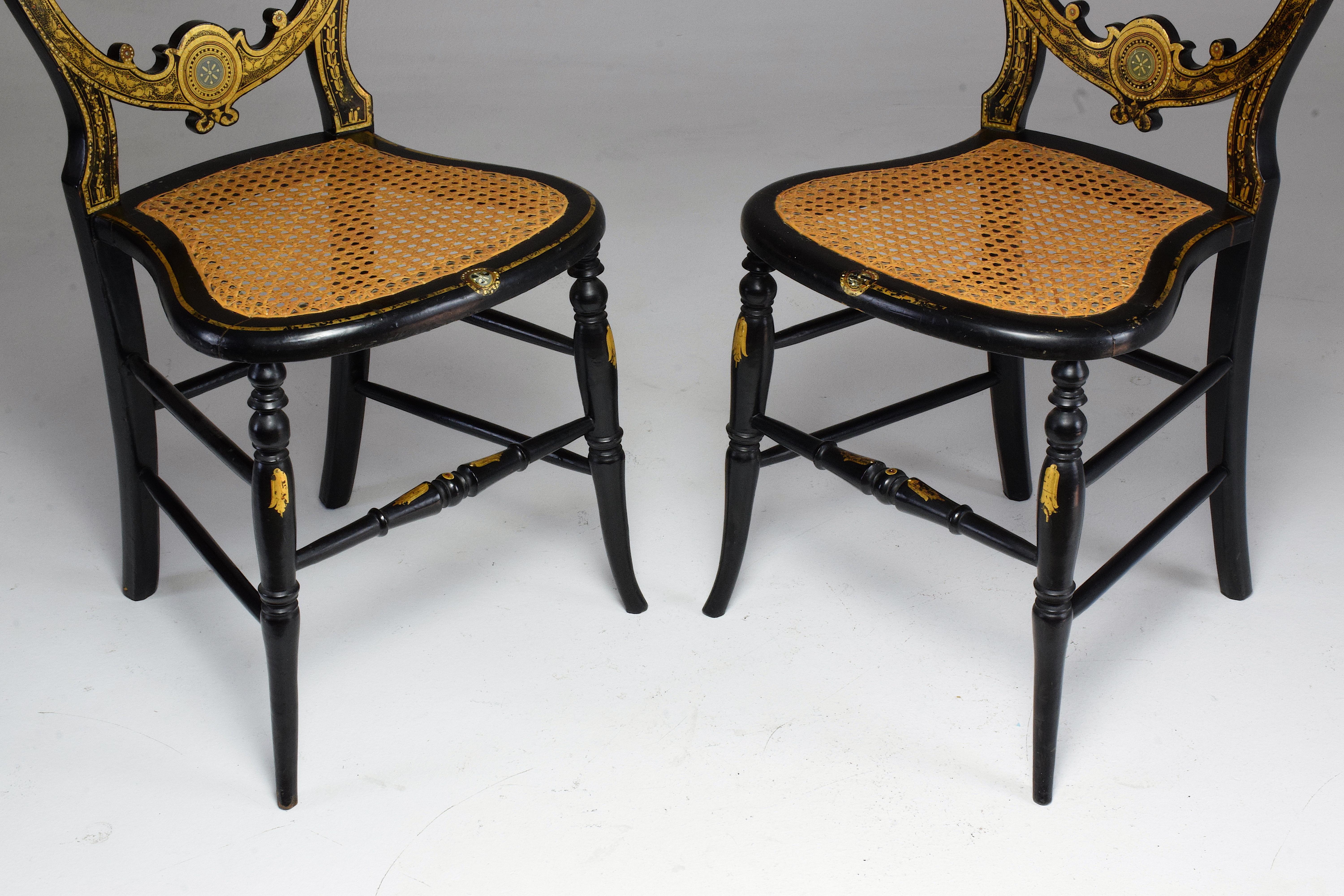 Pair of French 19th Century Napoleon III Chairs 4