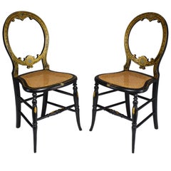 Antique Pair of French 19th Century Napoleon III Chairs