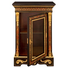 Pair of French 19th Century Napoleon III Period Boulle Cabinet Vitrines