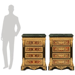 Pair of French 19th century Napoleon III Period Boulle chest/Night Stands