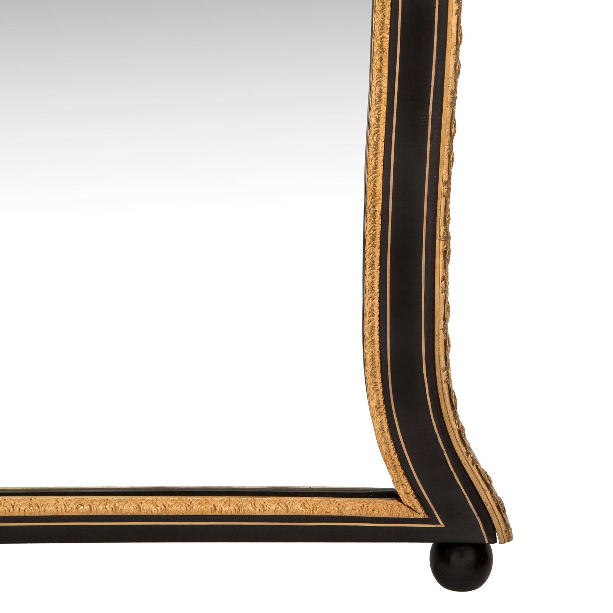 Pair of French 19th Century Napoleon III Period Louis XIV Style Mounted Mirrors For Sale 1