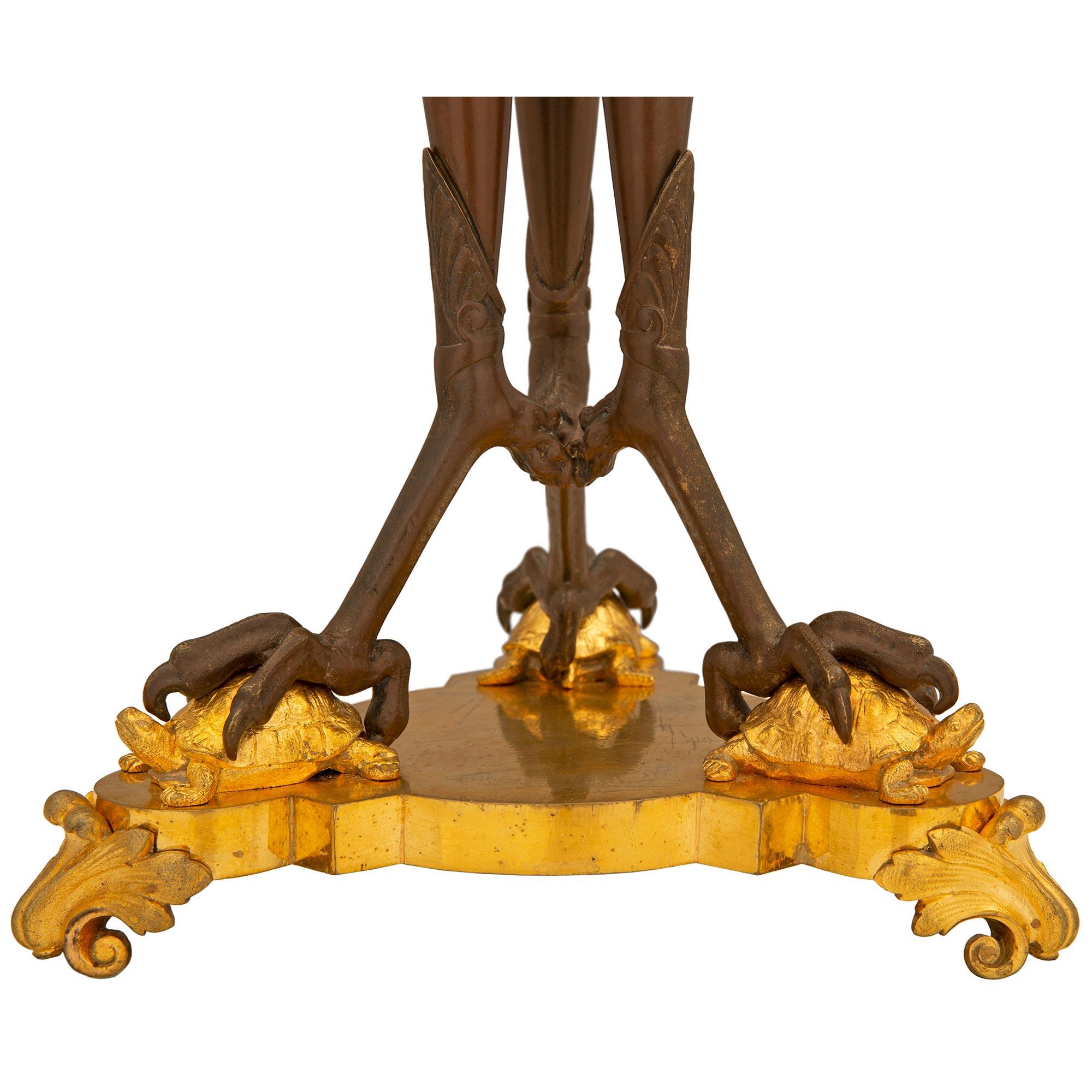 Pair of French 19th Century Neoclassical St. Bronze and Ormolu Candelabras For Sale 4