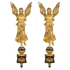 Pair of French 19th Century Neo-Classical St. Bronze and Ormolu Wall Decor