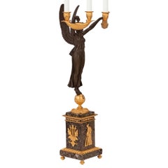 Pair of French 19th Century Neo-Classical St. Candelabras