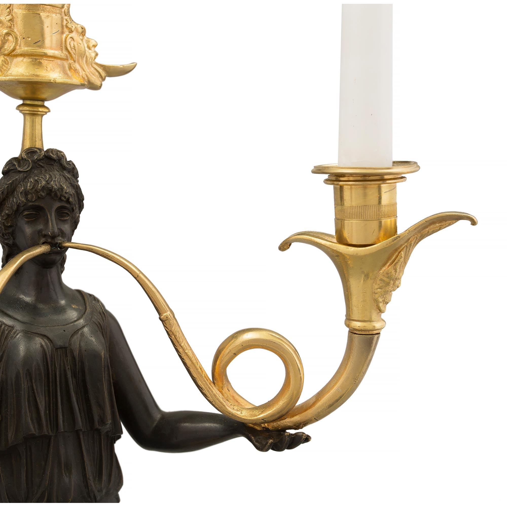 Pair of French 19th Century Neo-Classical St. Candelabras For Sale 2