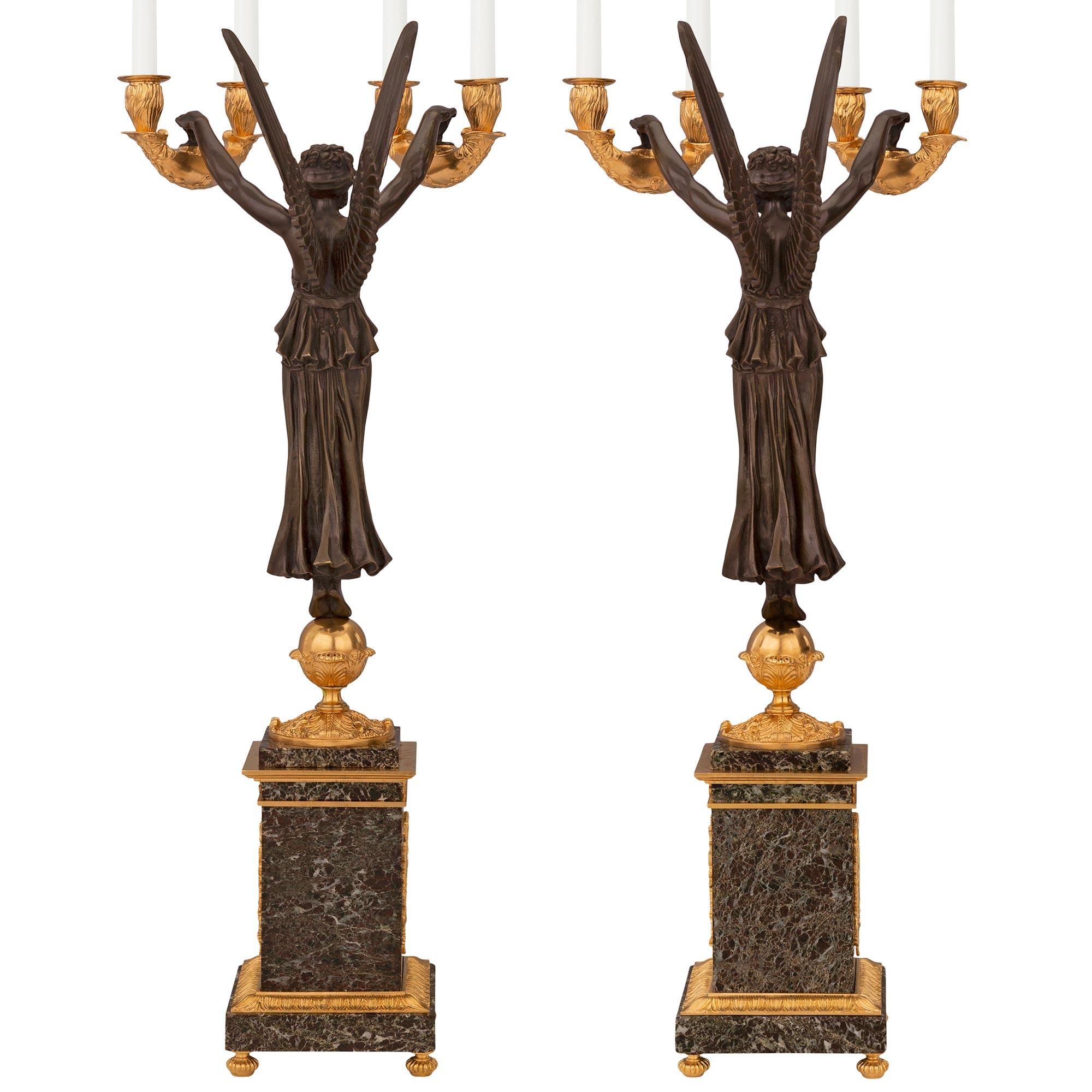 Pair of French 19th Century Neo-Classical St. Candelabras For Sale 3