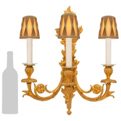 pair of French 19th century Neo-Classical st. Ormolu sconces