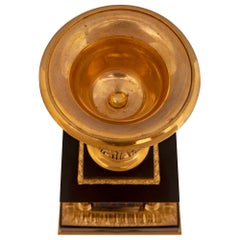 Pair of French 19th Century Neo-Classical St. Patinated Bronze and Ormolu Urns