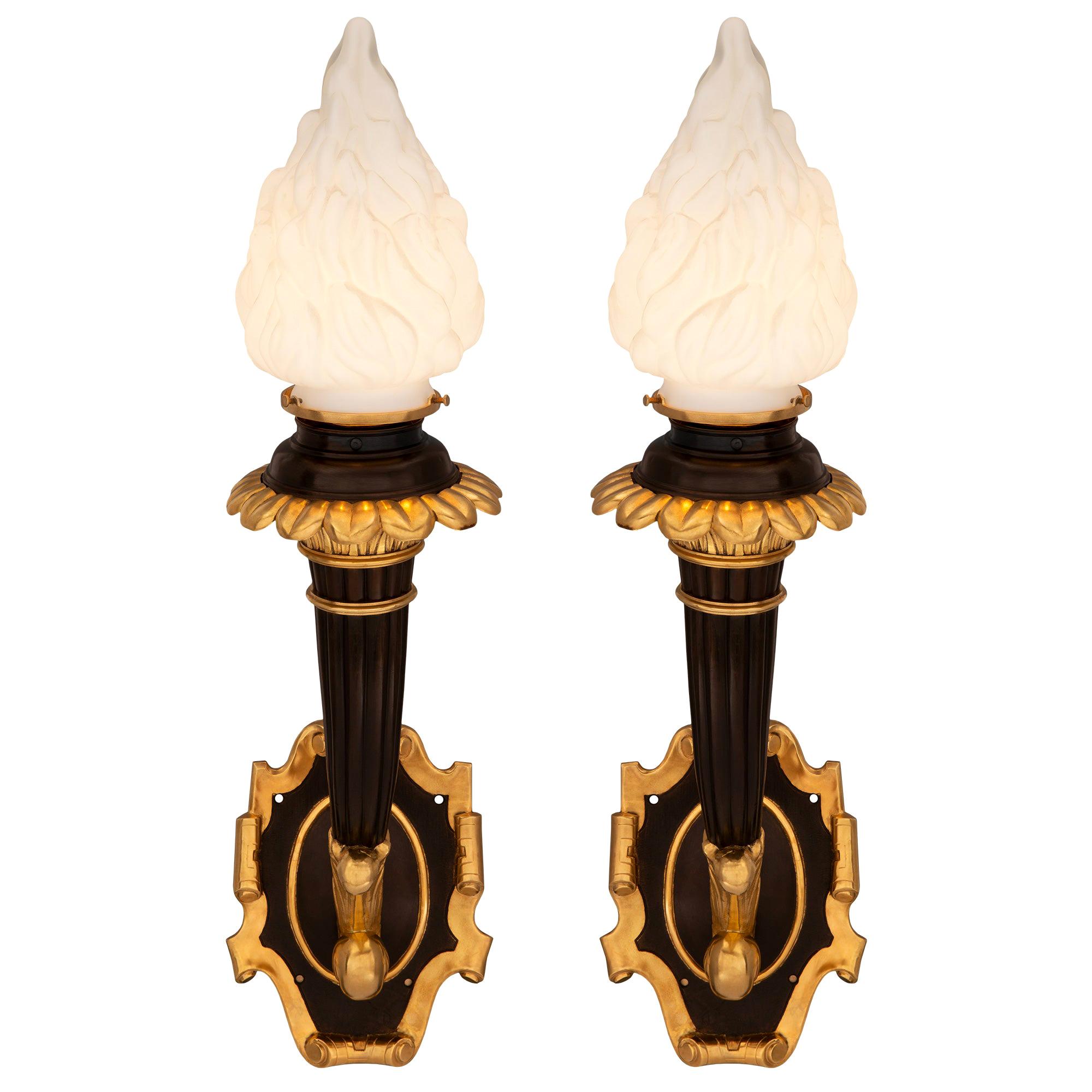 Pair of French 19th Century Neoclassical St. Sconces For Sale