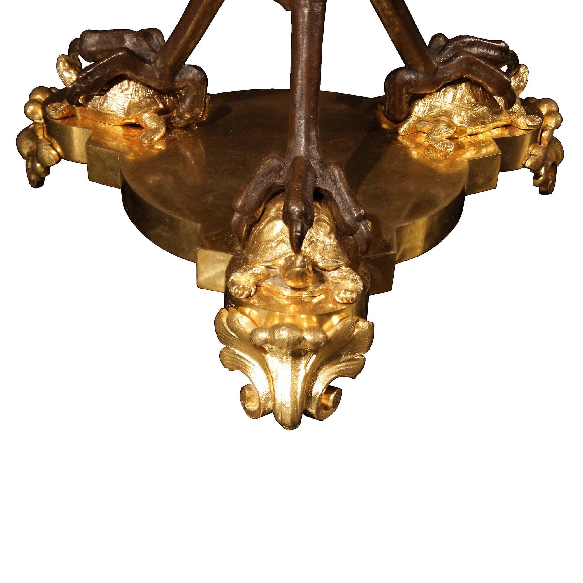 Pair of French 19th Century Neoclassical Style Bronze and Ormolu Candelabras 2