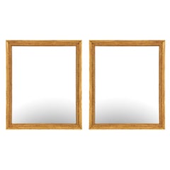 Pair of French 19th Century Neoclassical Style Giltwood Mirrors