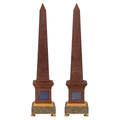 Pair of French 19th Century Neoclassical Style Obelisks