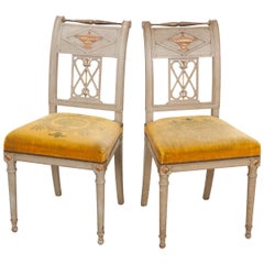 Pair of French 19th Century Neoclassical-Style Side Chairs